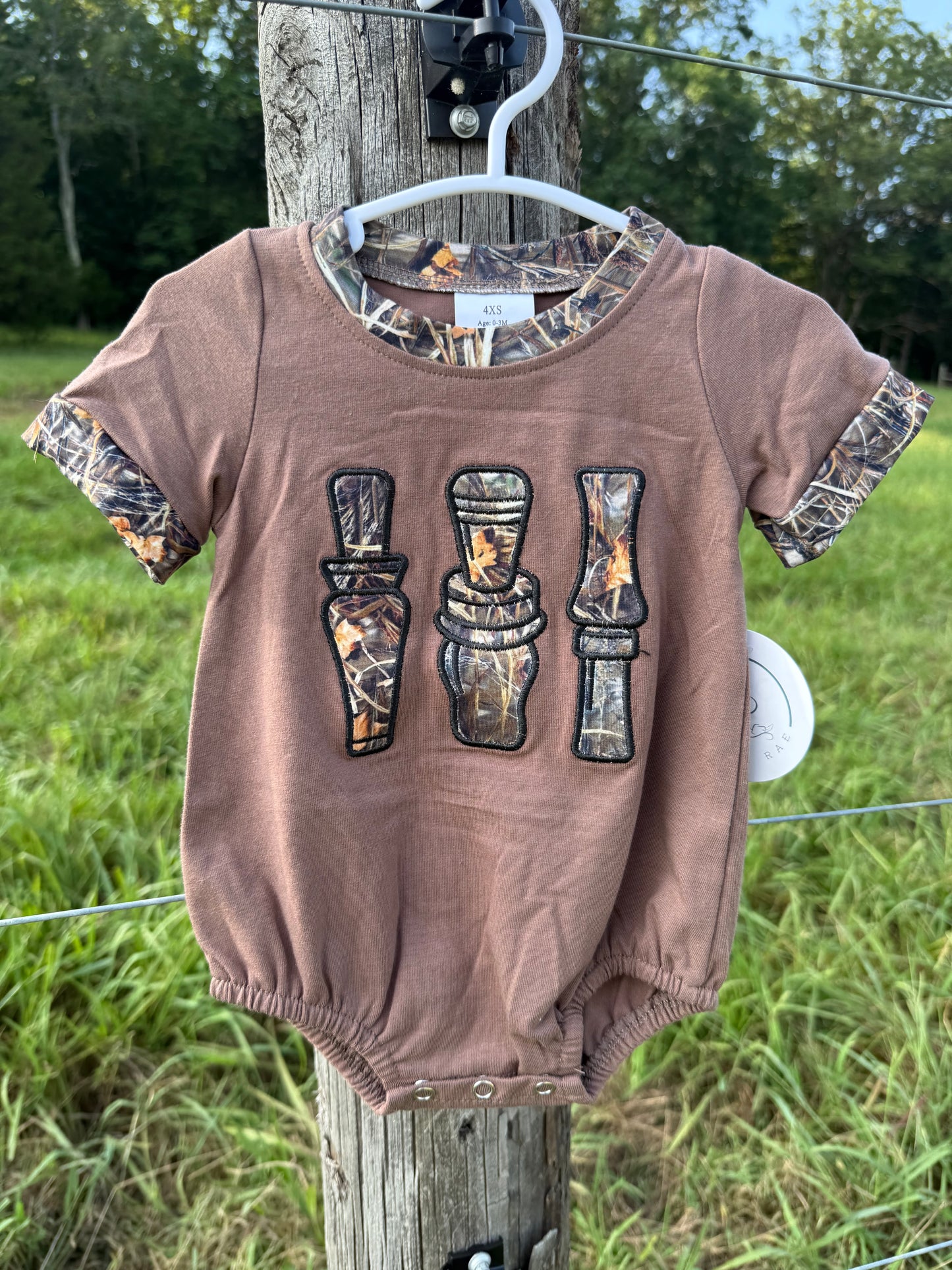 Duck Call Romper - Brown