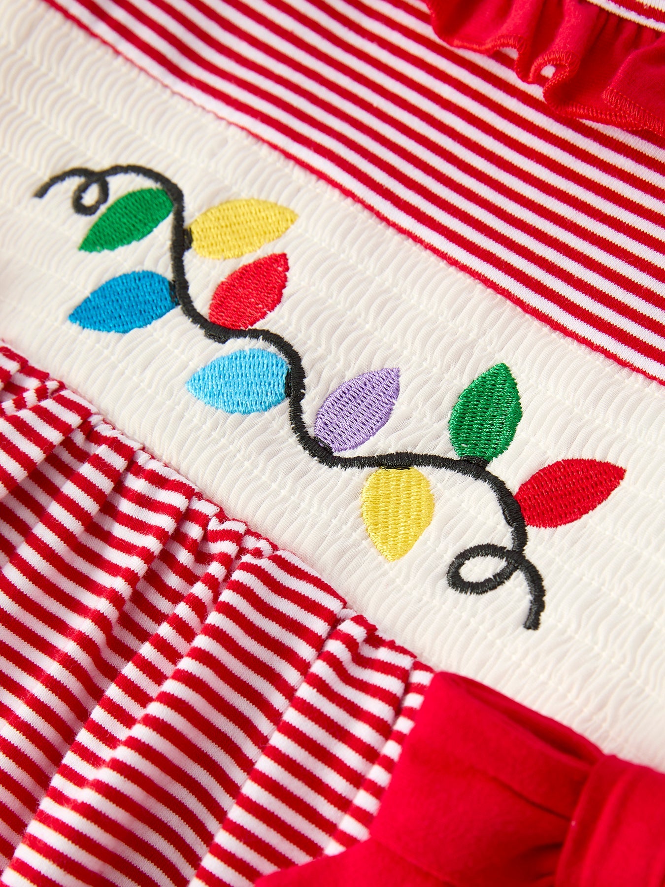 Embroidered Christmas Lights Dress
