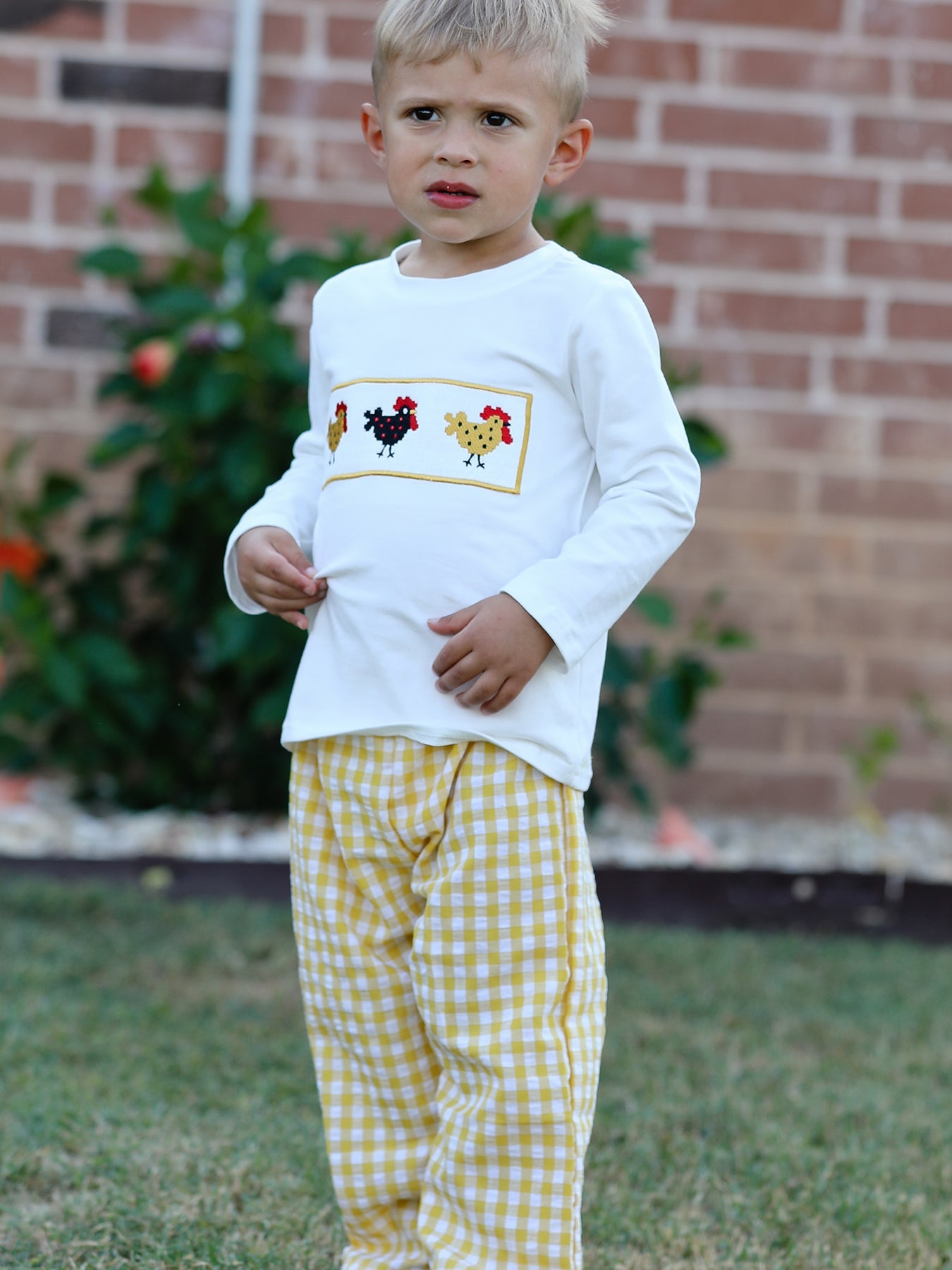 Chicks Dig Me Smocked Boys Outfit