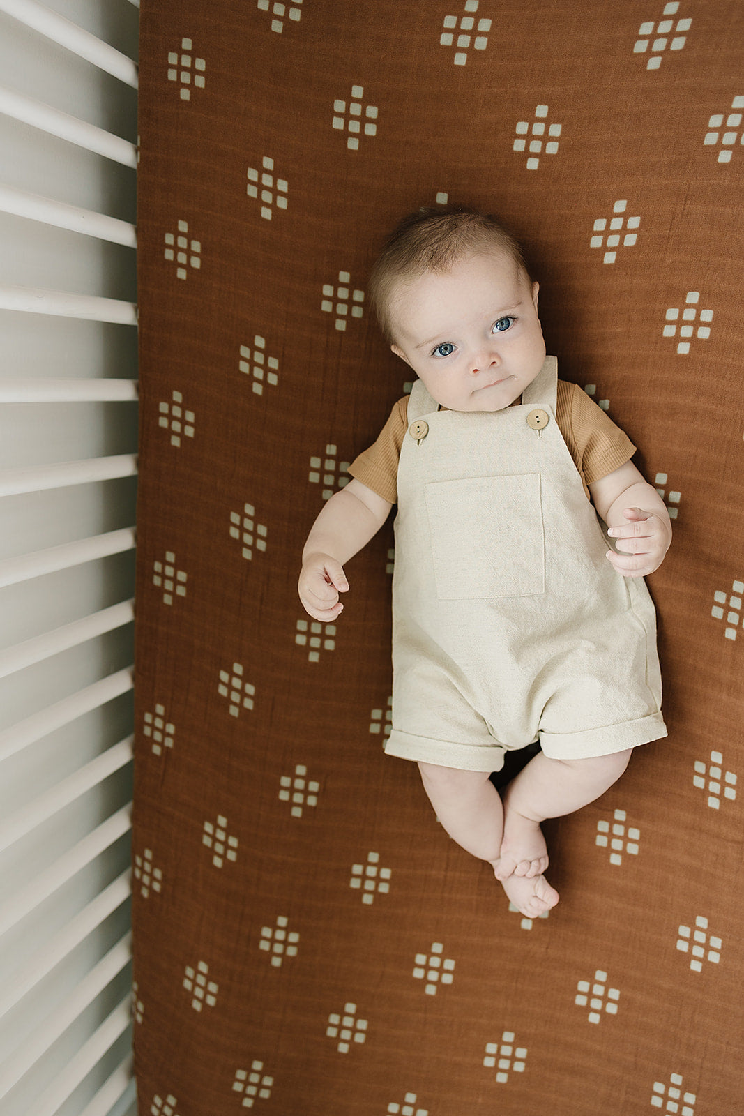 Western Chestnut Muslin Crib Sheet