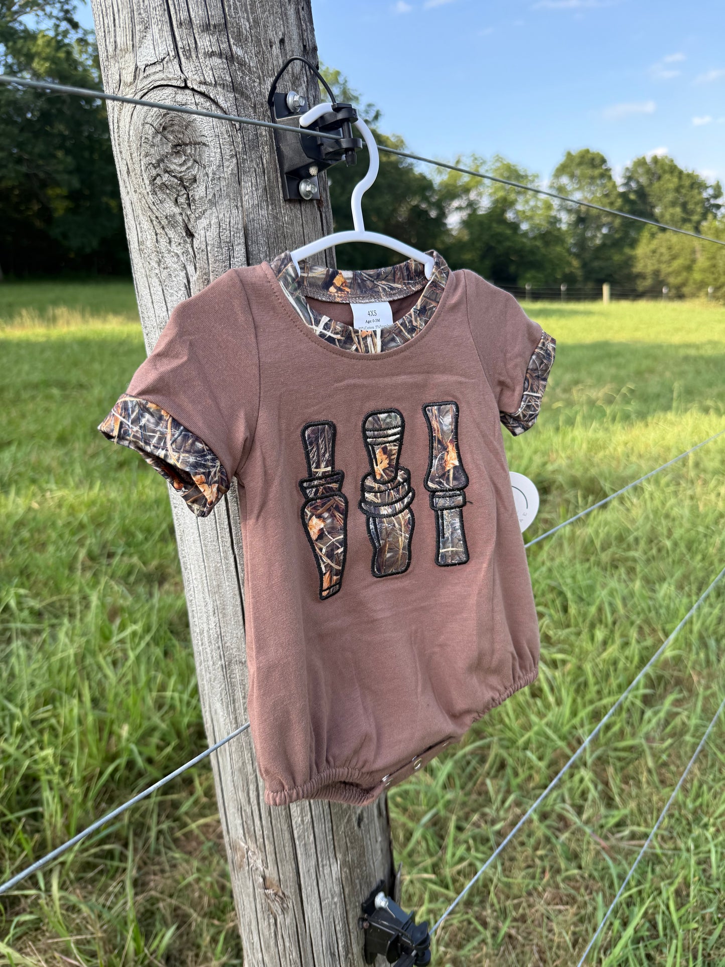 Duck Call Romper - Brown