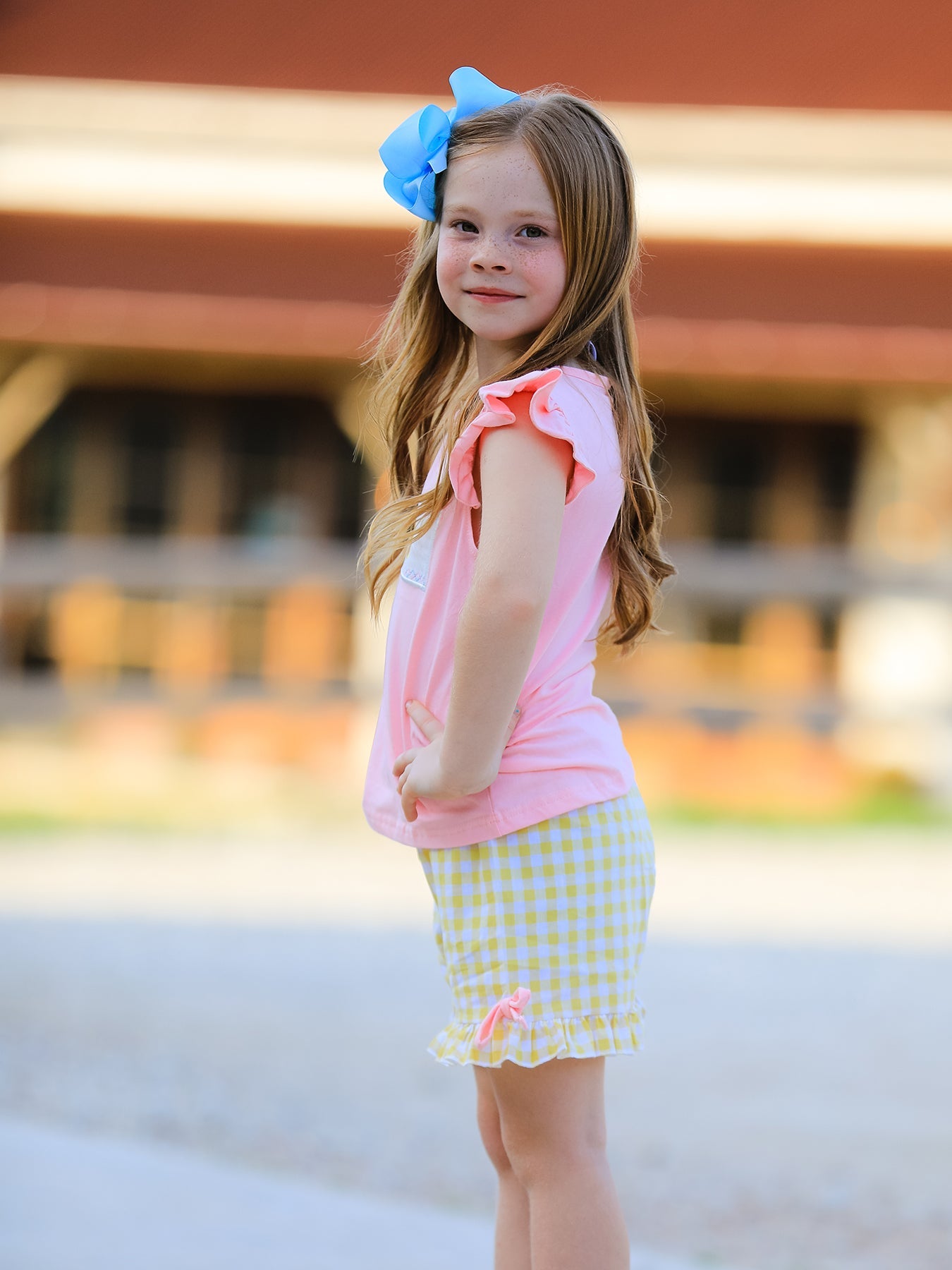 "ABC" Embroidered Ruffle Set
