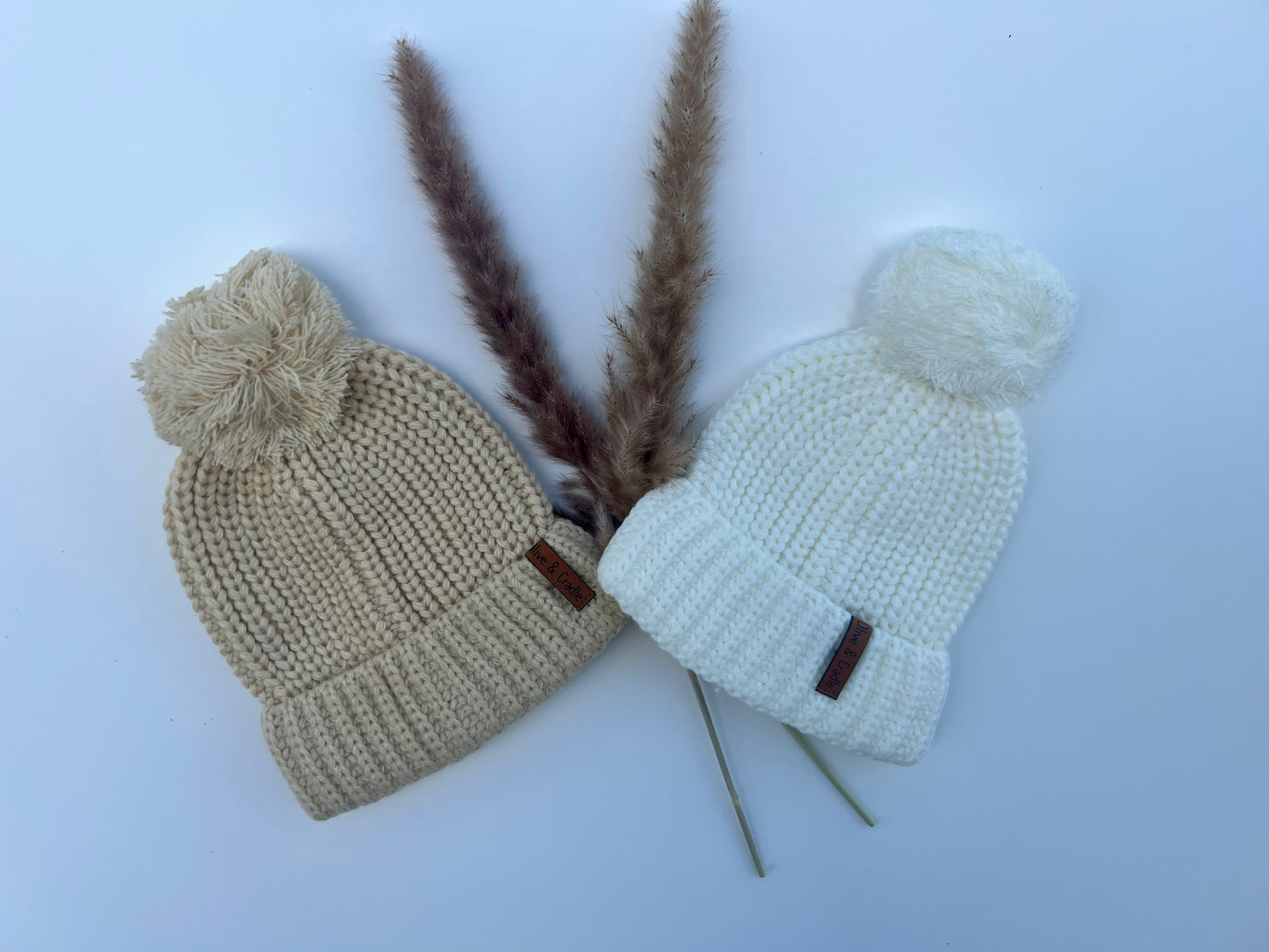 Baby Beanie Knit Hat with Pom Pom