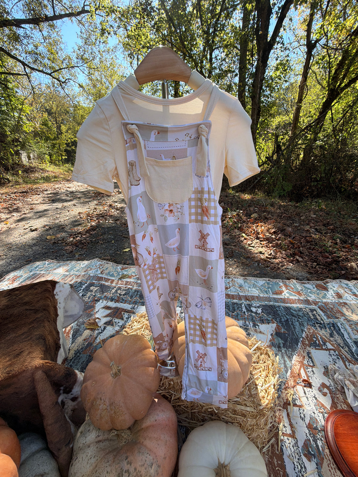 The Little Homestead Overalls Set