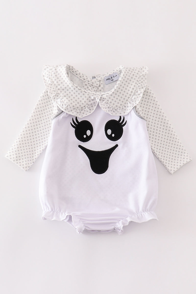Boo Baby Ghost Polka Dot Romper