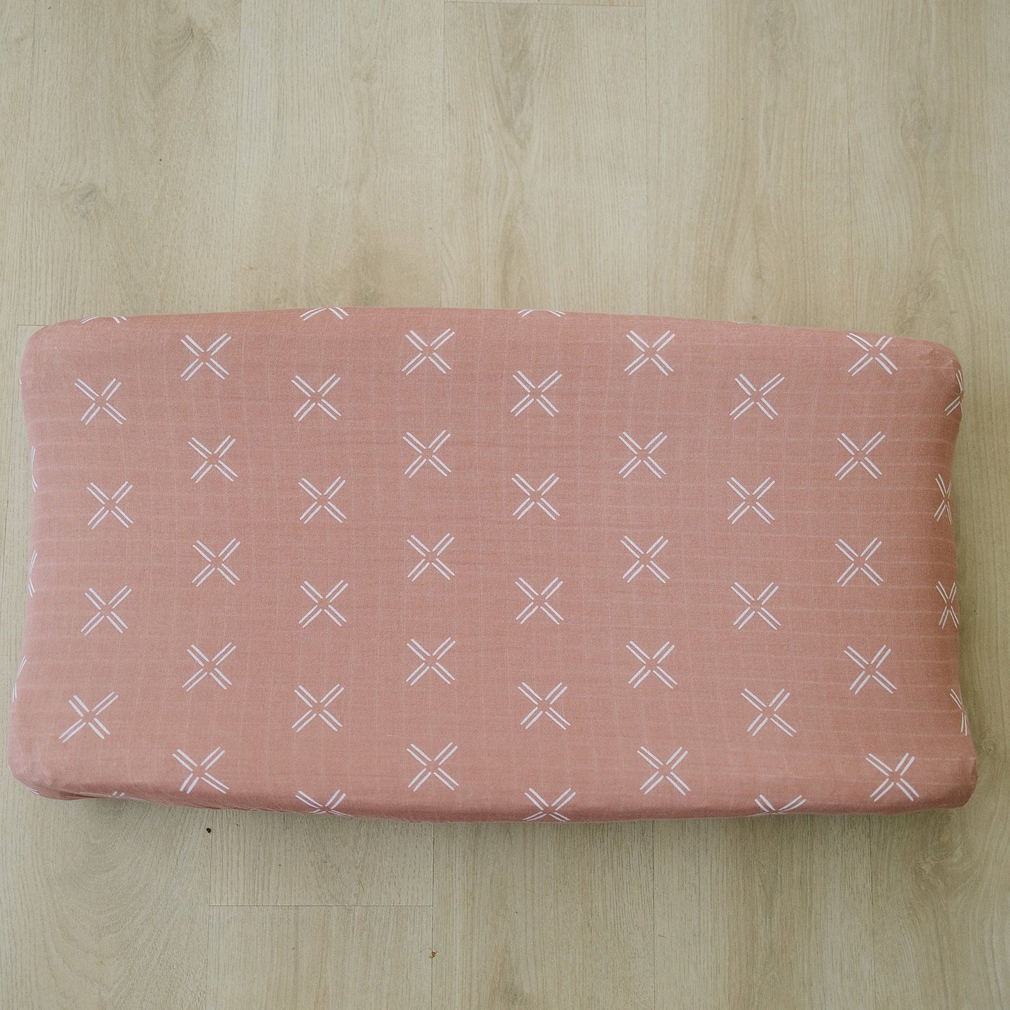 Just Peachy Peach Changing Pad Cover by Mebie Baby