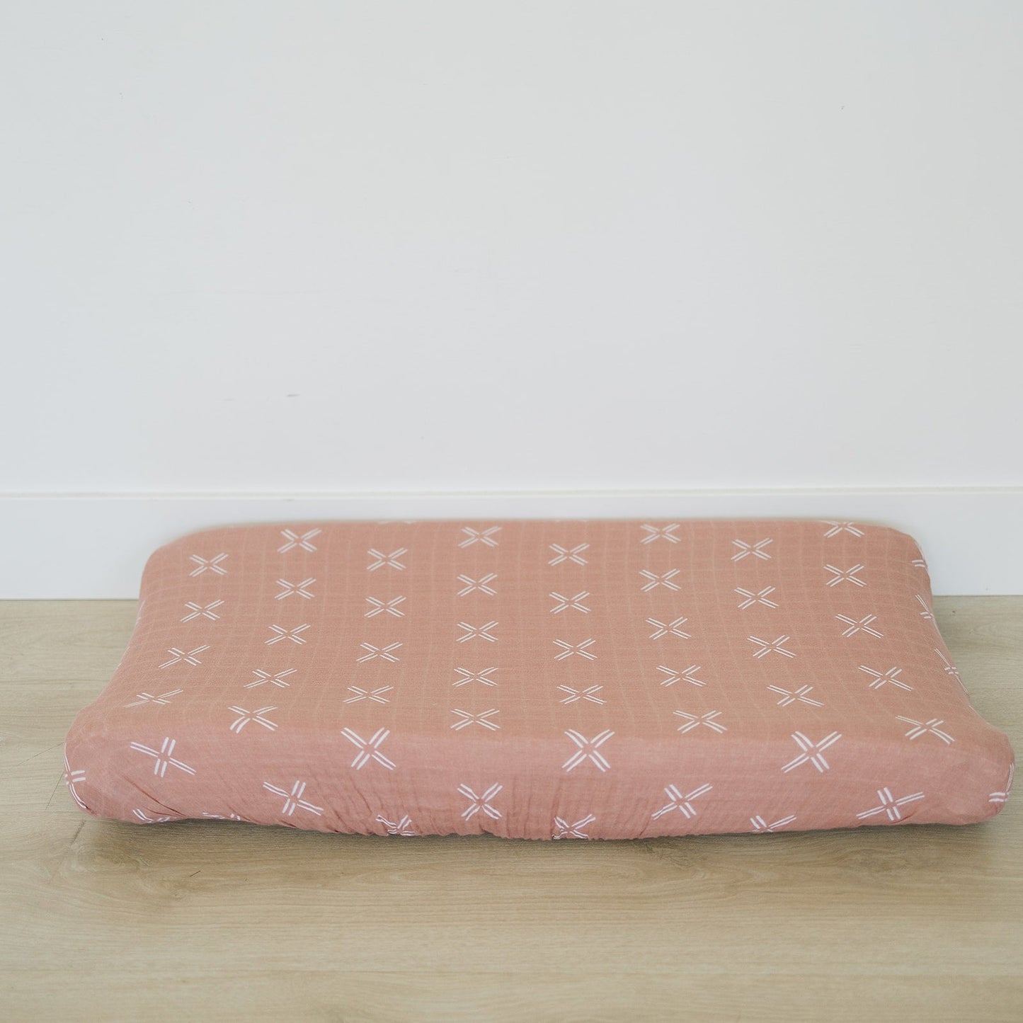 Just Peachy Peach Changing Pad Cover by Mebie Baby