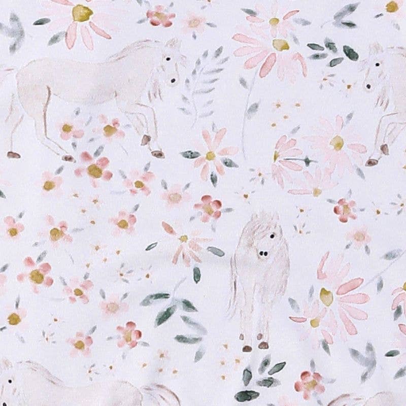Meadow Horses Ruffle Dress