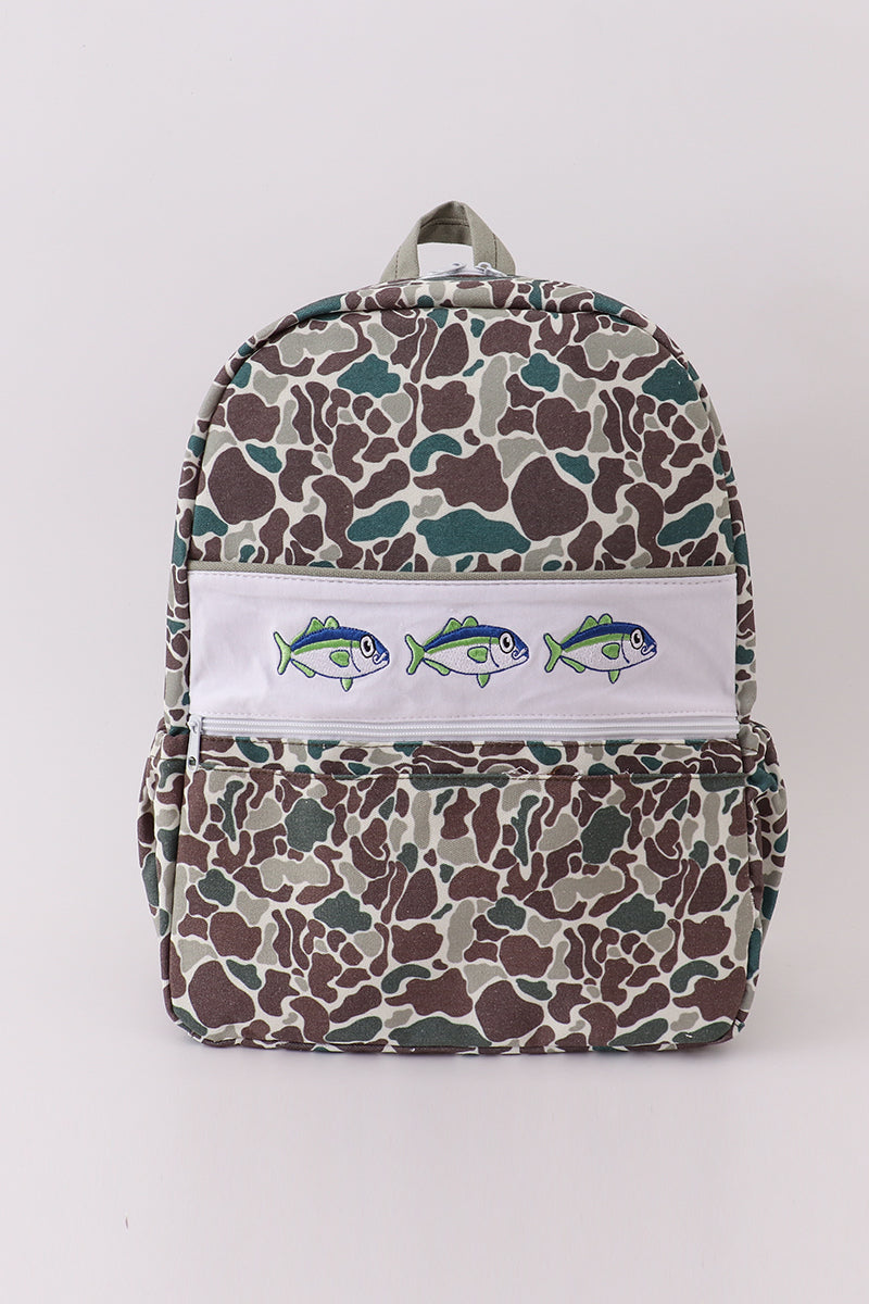 Kids Fishing Backpack – Camo School Bag