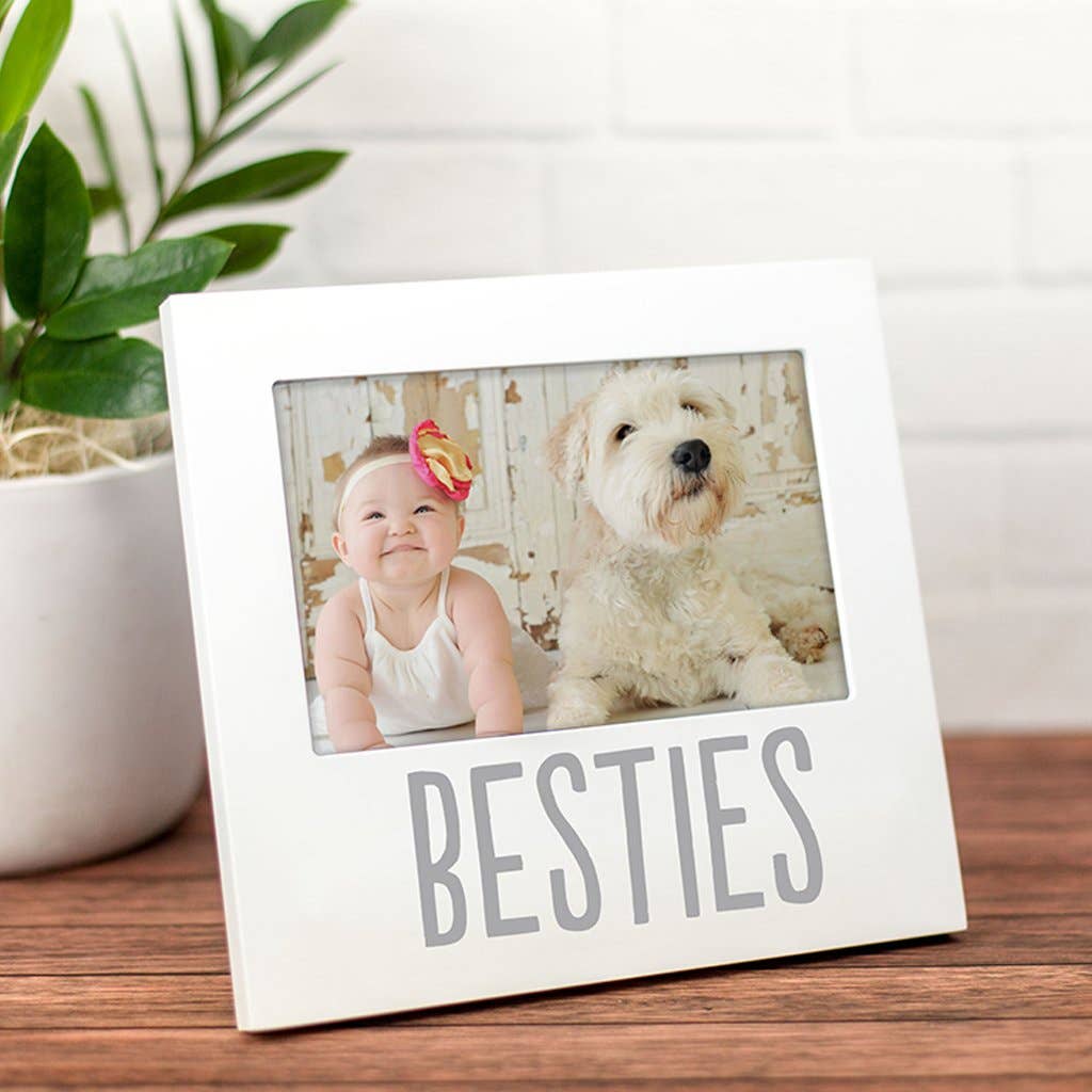 Besties Picture Frame, White