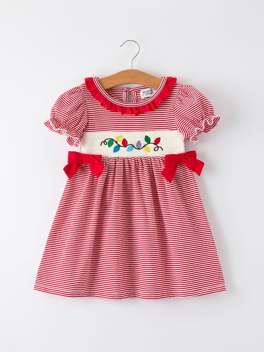 Embroidered Christmas Lights Dress