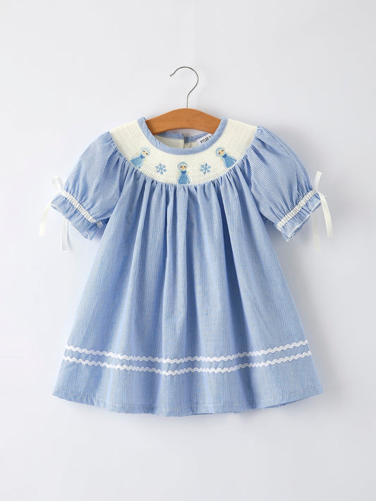 Snow Princess Smocked Dress