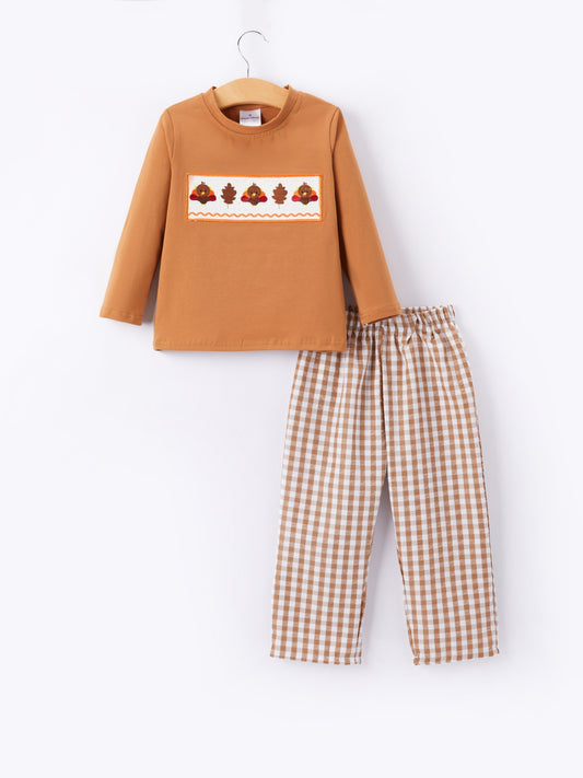 Gobble Gingham Boys Set