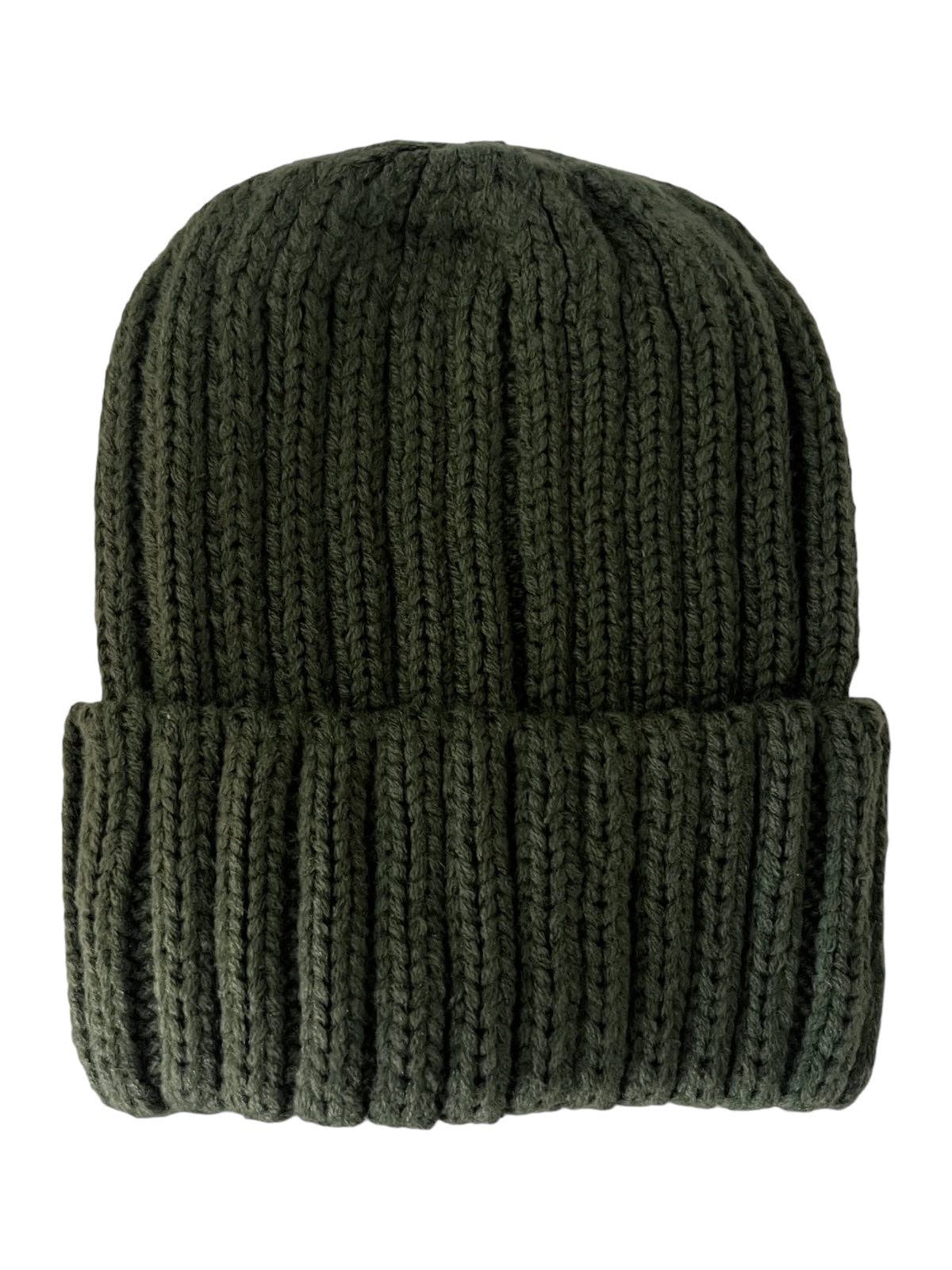 Chunky Knit Hat, Forest: Medium
