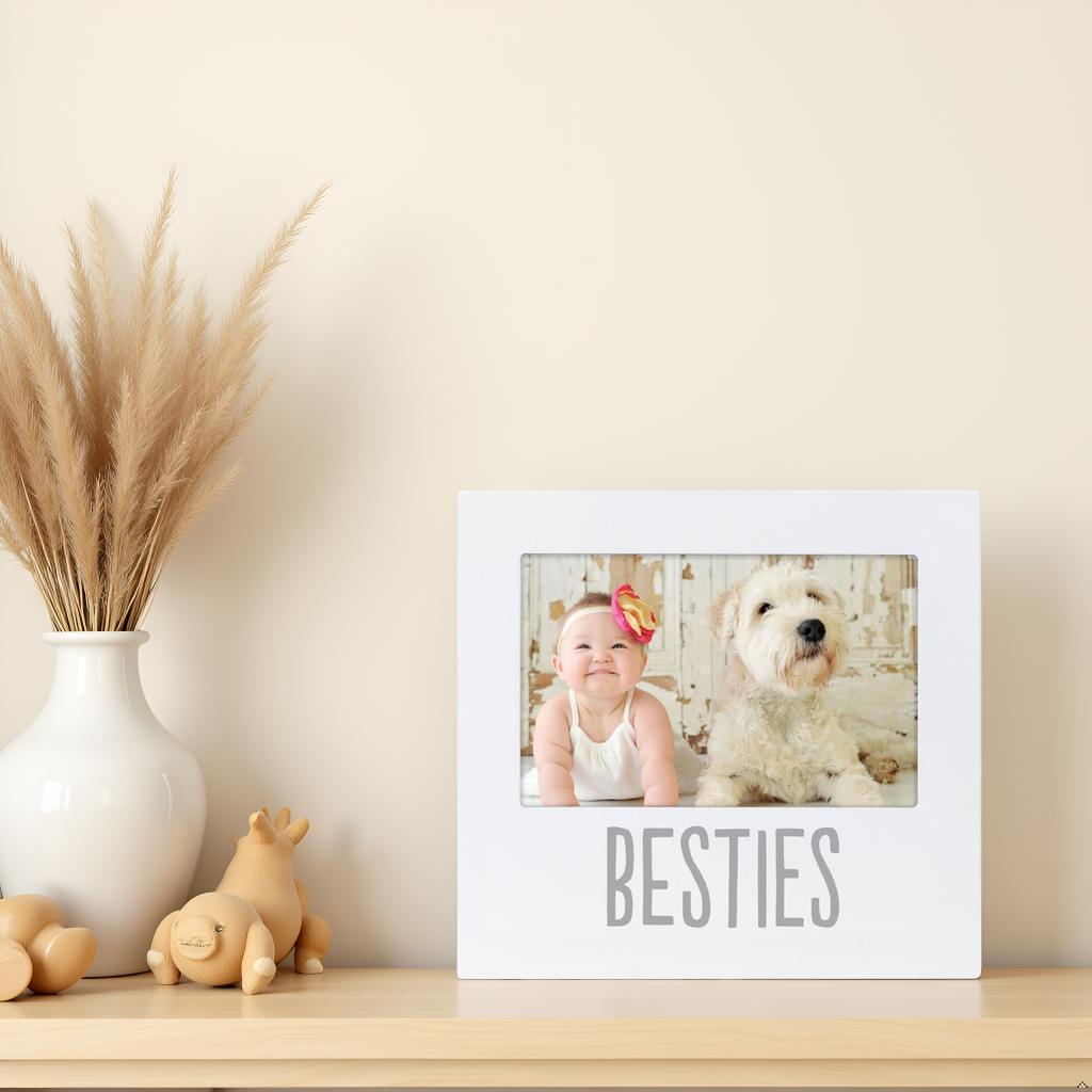 Besties Picture Frame, White
