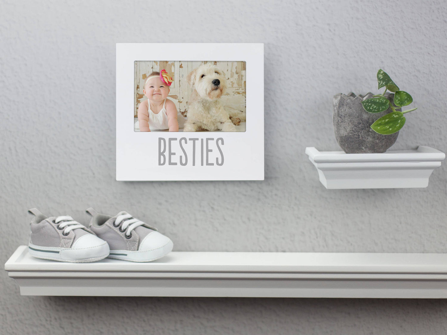 Besties Picture Frame, White