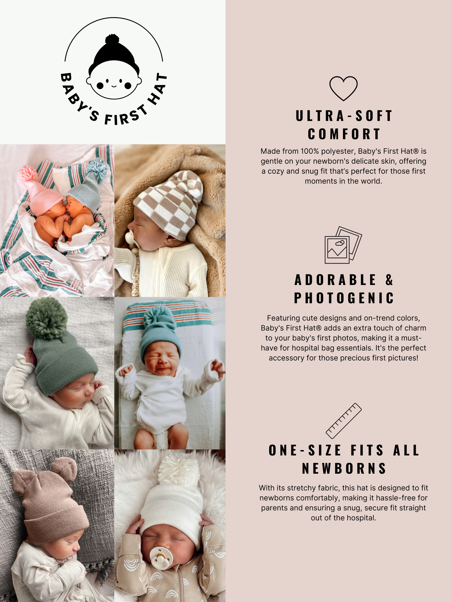 Baby's First Hat®, Black Bow