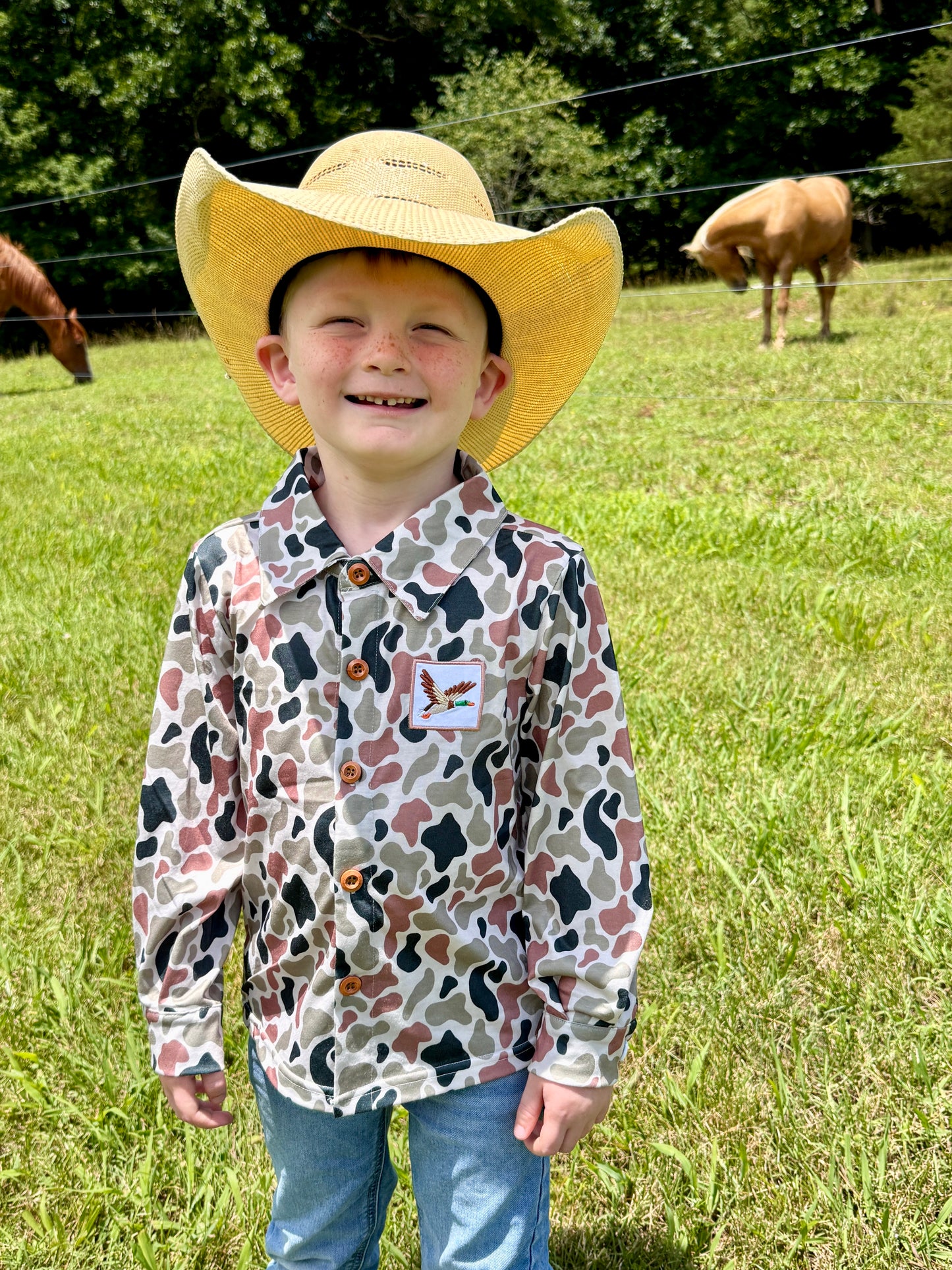 Classic Camo Button-Up Shirt