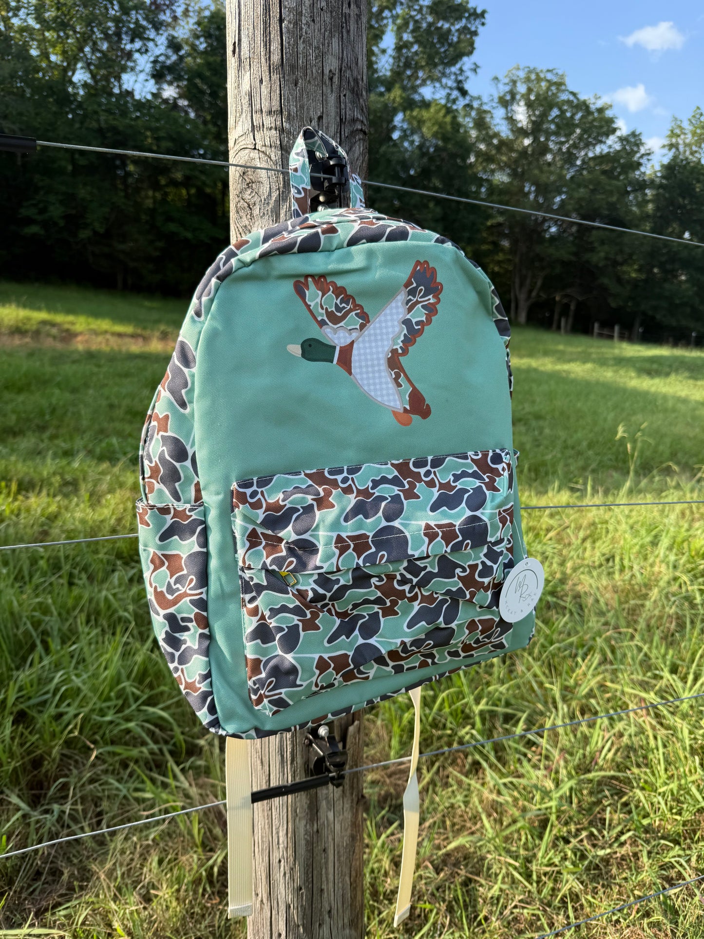 Mallard Camo & Green Boys Backpack