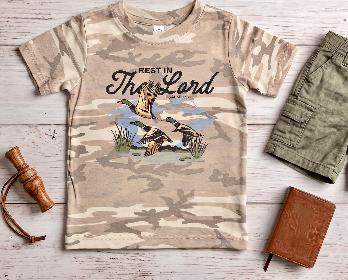Rest in the Lord Camo Tshirt