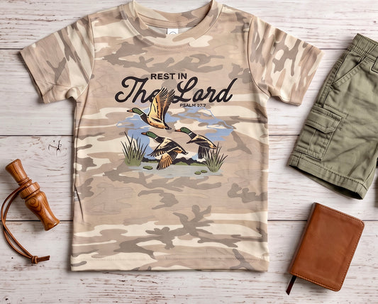 Rest in the Lord Camo Tshirt