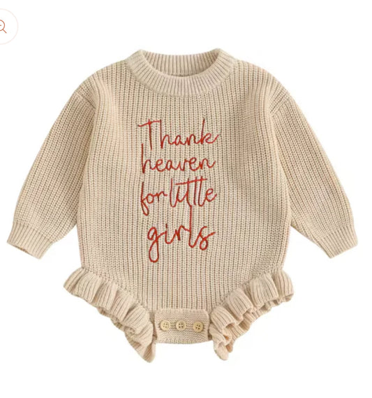 Thank Heaven Knit Romper