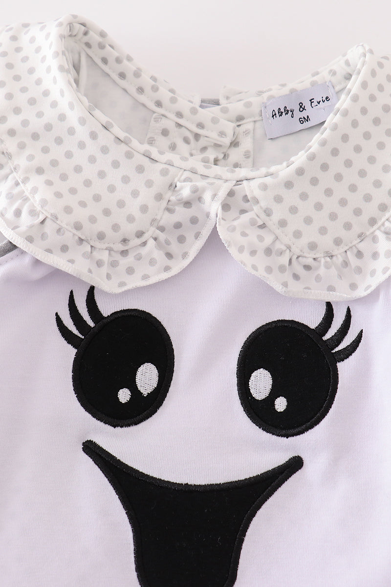 Boo Baby Ghost Polka Dot Romper