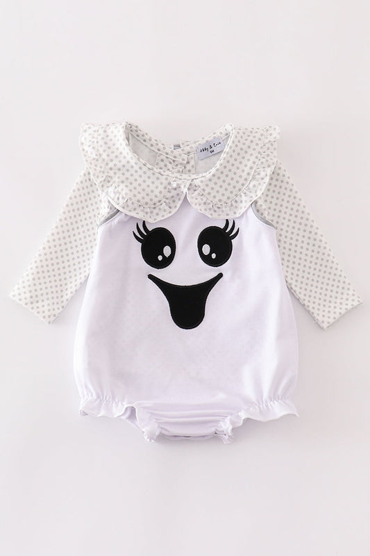 Boo Baby Ghost Polka Dot Romper