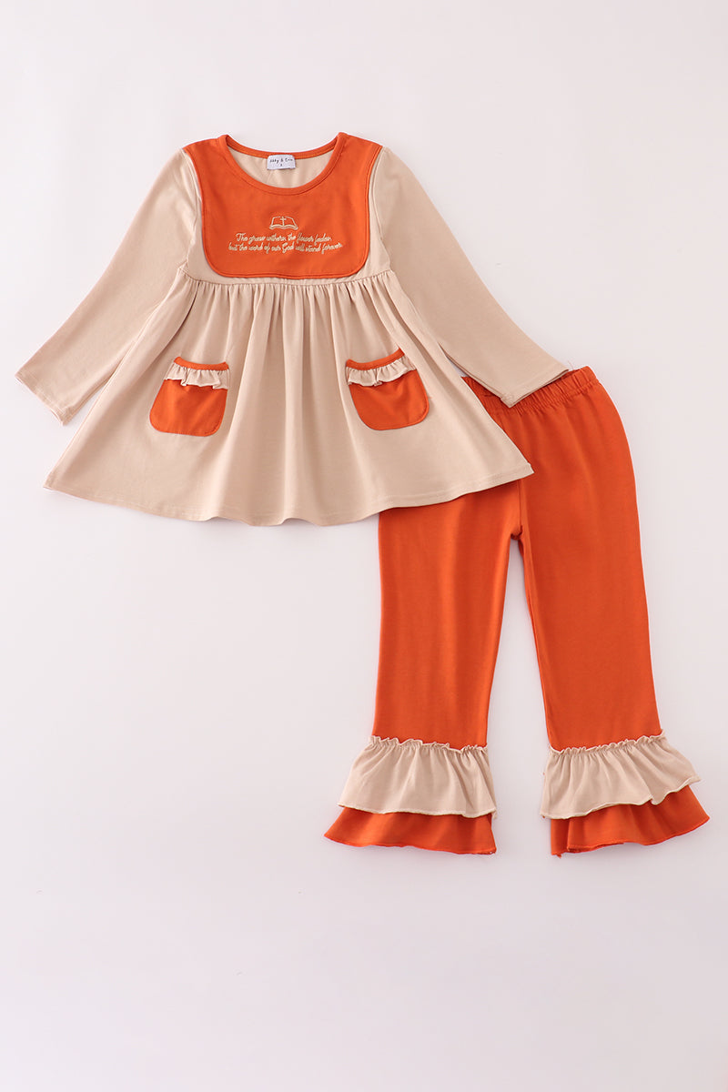 Bible Verse Rust Girls Outfit