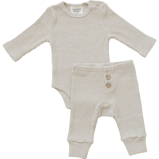 Oatmeal Bodysuit Waffle Set