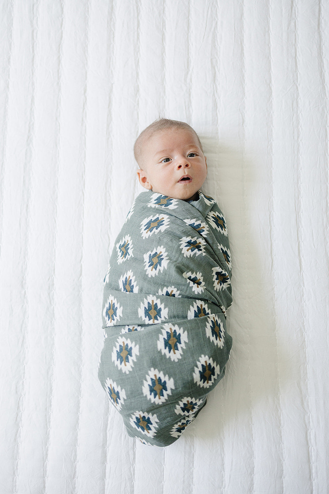 Aztec Western Sage Green Baby Swaddle Gender Neutral for baby girl or baby boy