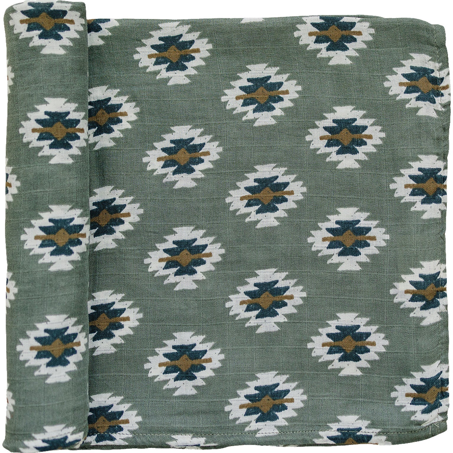 Sage green western muslin swaddle gender neutral for babies