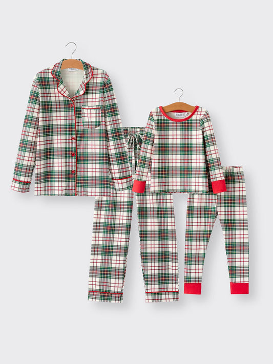 Mommy & Me Christmas Plaid Girls Pajamas Set