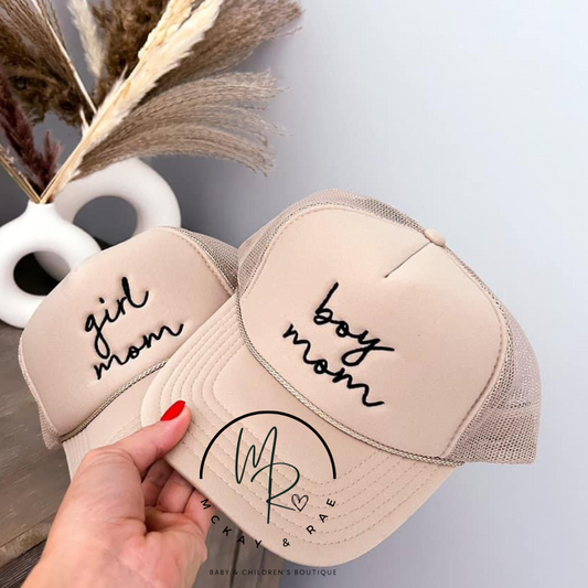 Girl Mom & Boy Mom Trucker Hat