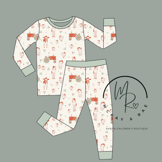 Merry Little Farm Bamboo Two Piece Pajamas