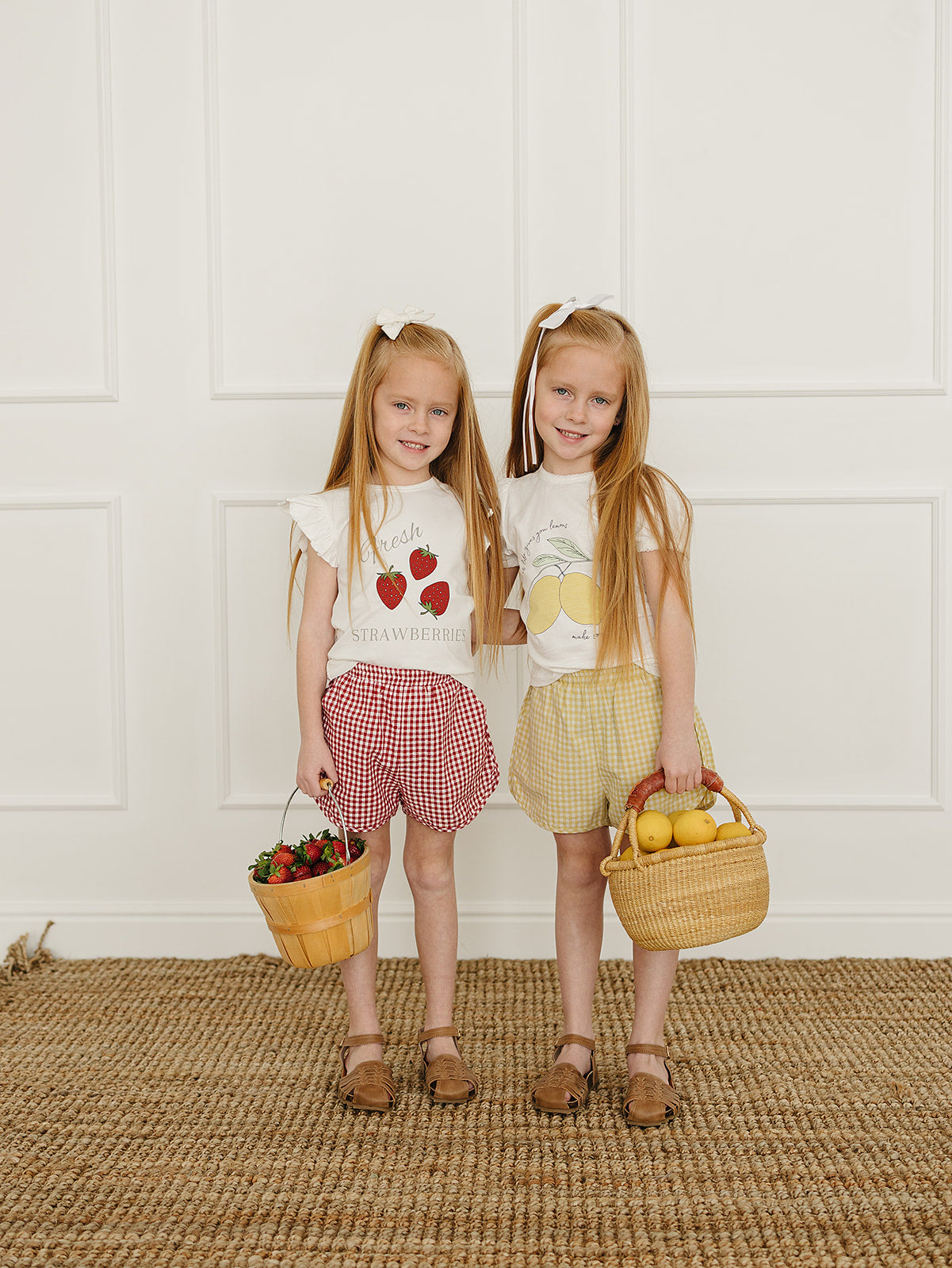 Sunny Days Yellow Gingham Shorts