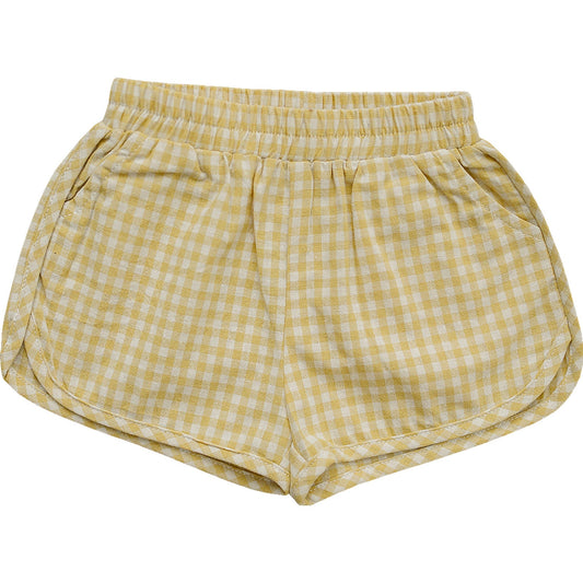 Sunny Days Yellow Gingham Shorts