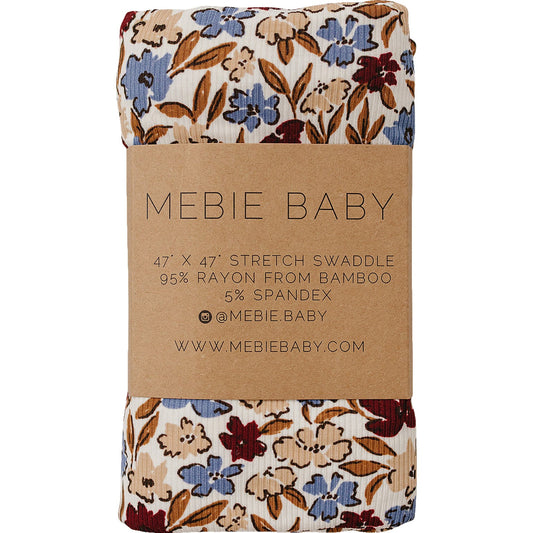 Desert Floral Ribbed Bamboo Stretch Swaddle