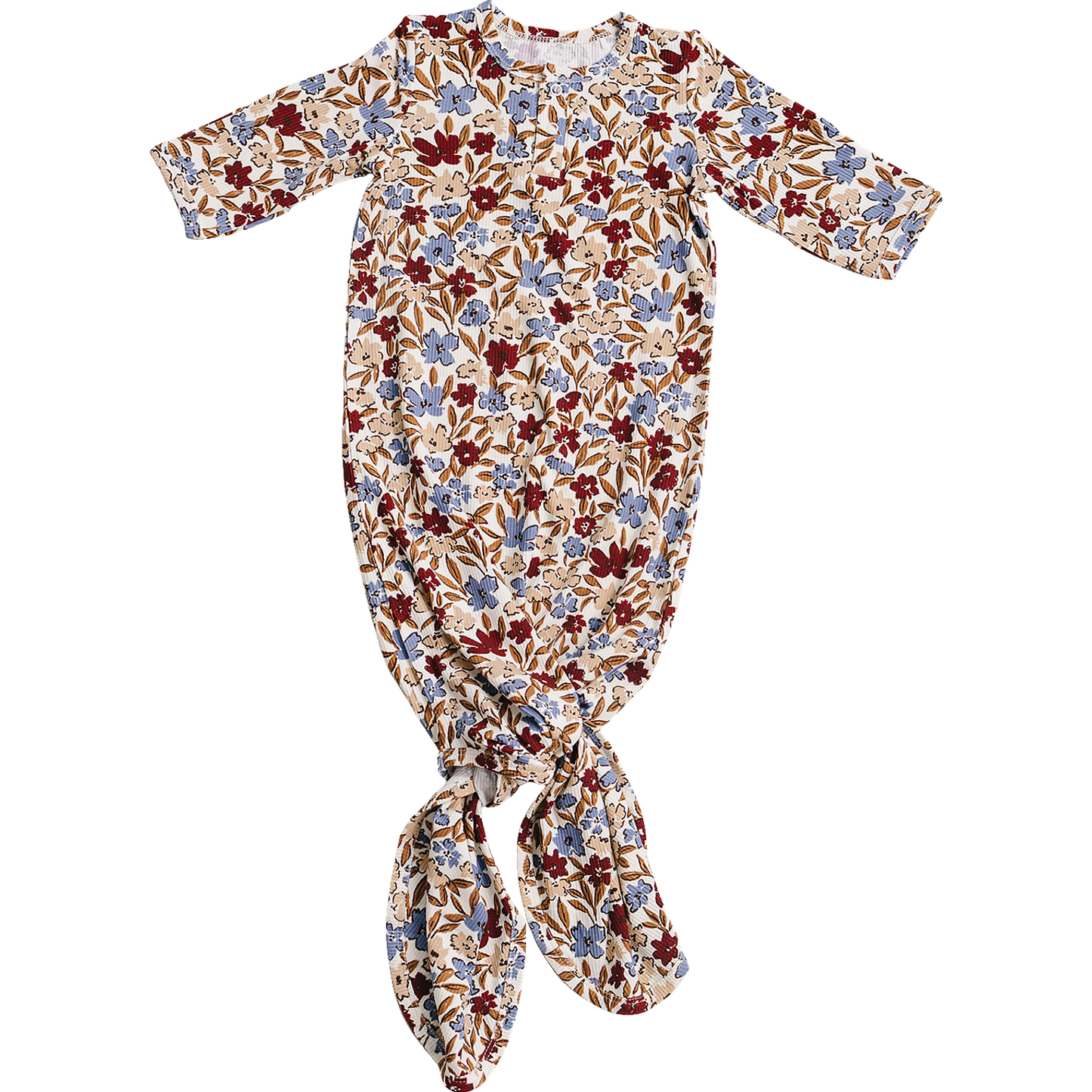 Desert Floral Ribbed Bamboo Knot Gown