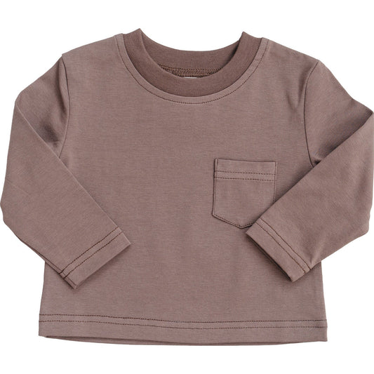 Brown Long Sleeve Tee for Boys
