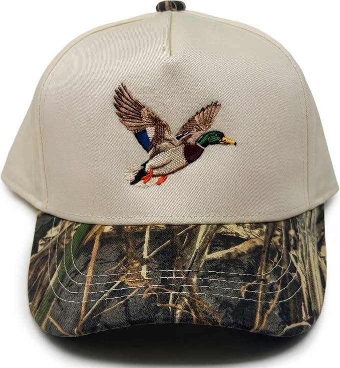 Two Tone Vintage Cap: Mallard - Camo/Beige