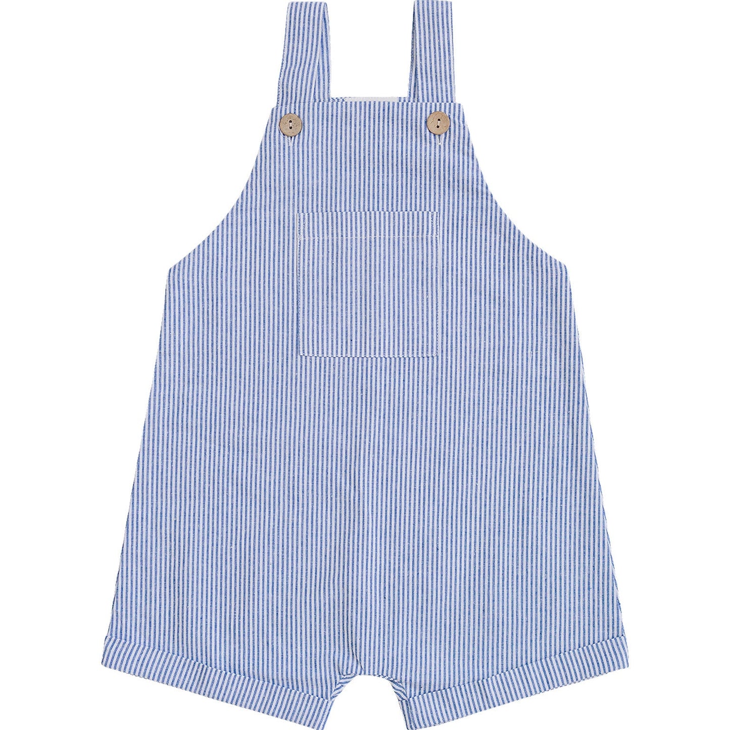blue and white striped overalls for baby boys