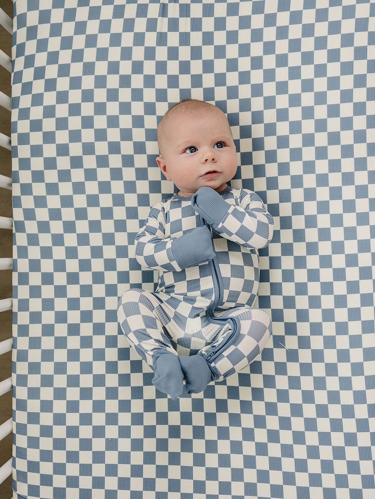 Baby bamboo zipper pajamas with double zipper design for quick and easy diaper changes