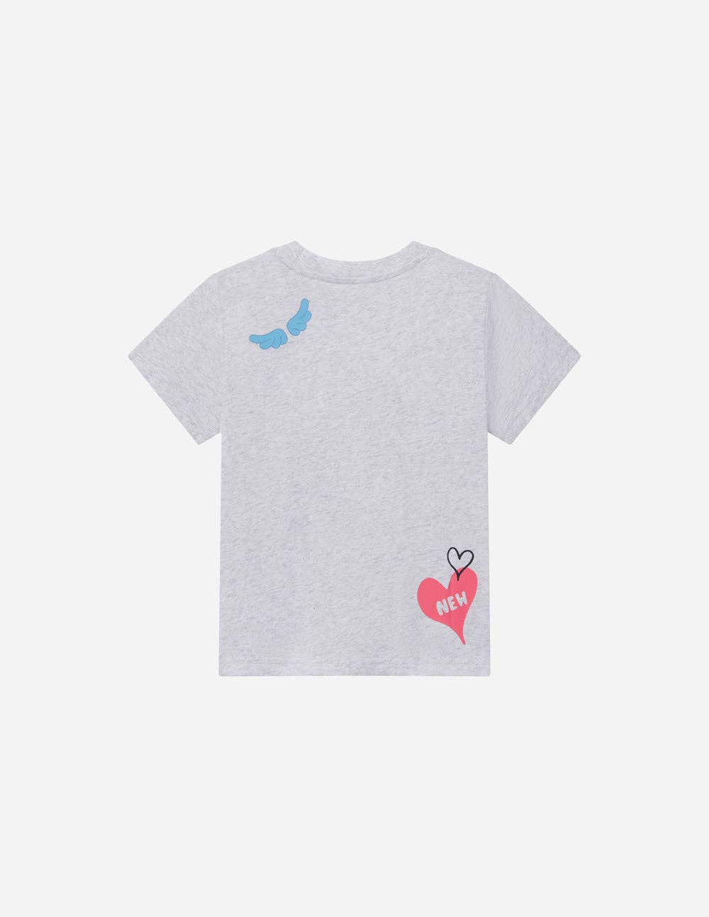 Heather Grey Faith Based Tshirt - Made New - Elevated Faith- back view flatlay