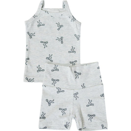 baby girl's coquette bow biker shorts set for baby and toddler girls