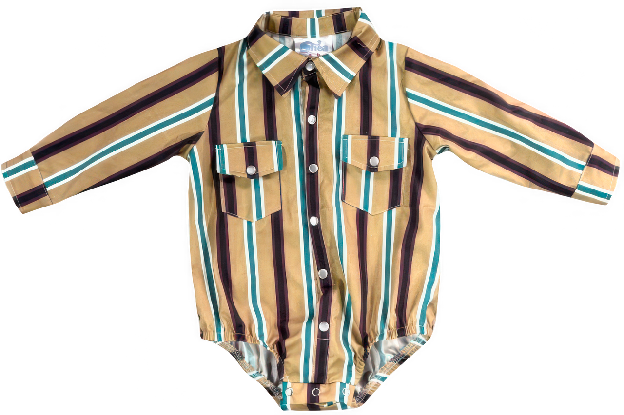 Western Stripe Pearl Snap