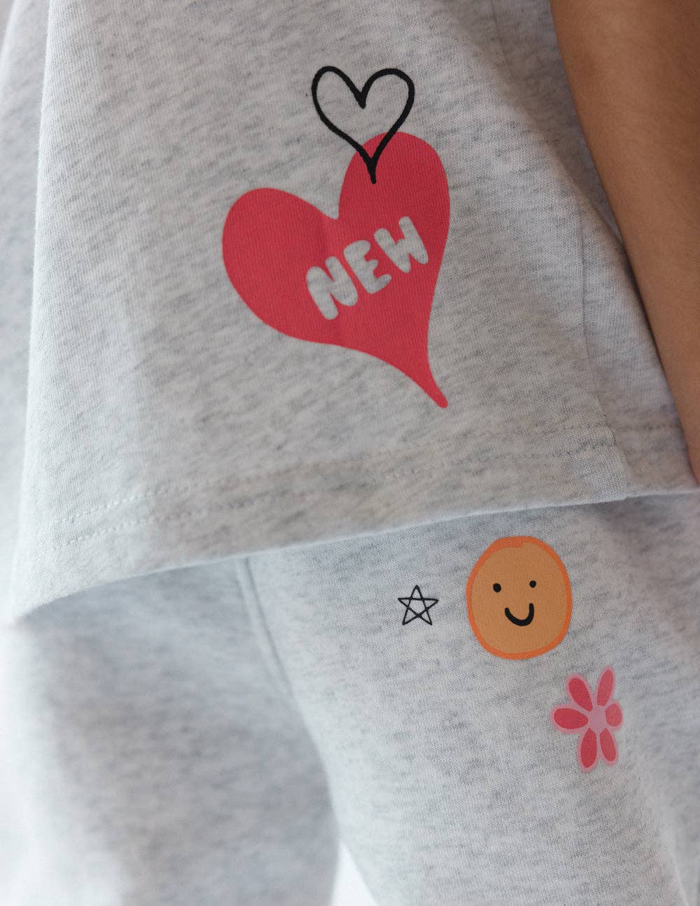 Heather Grey Faith Based Tshirt - Made New - Elevated Faith- close up details