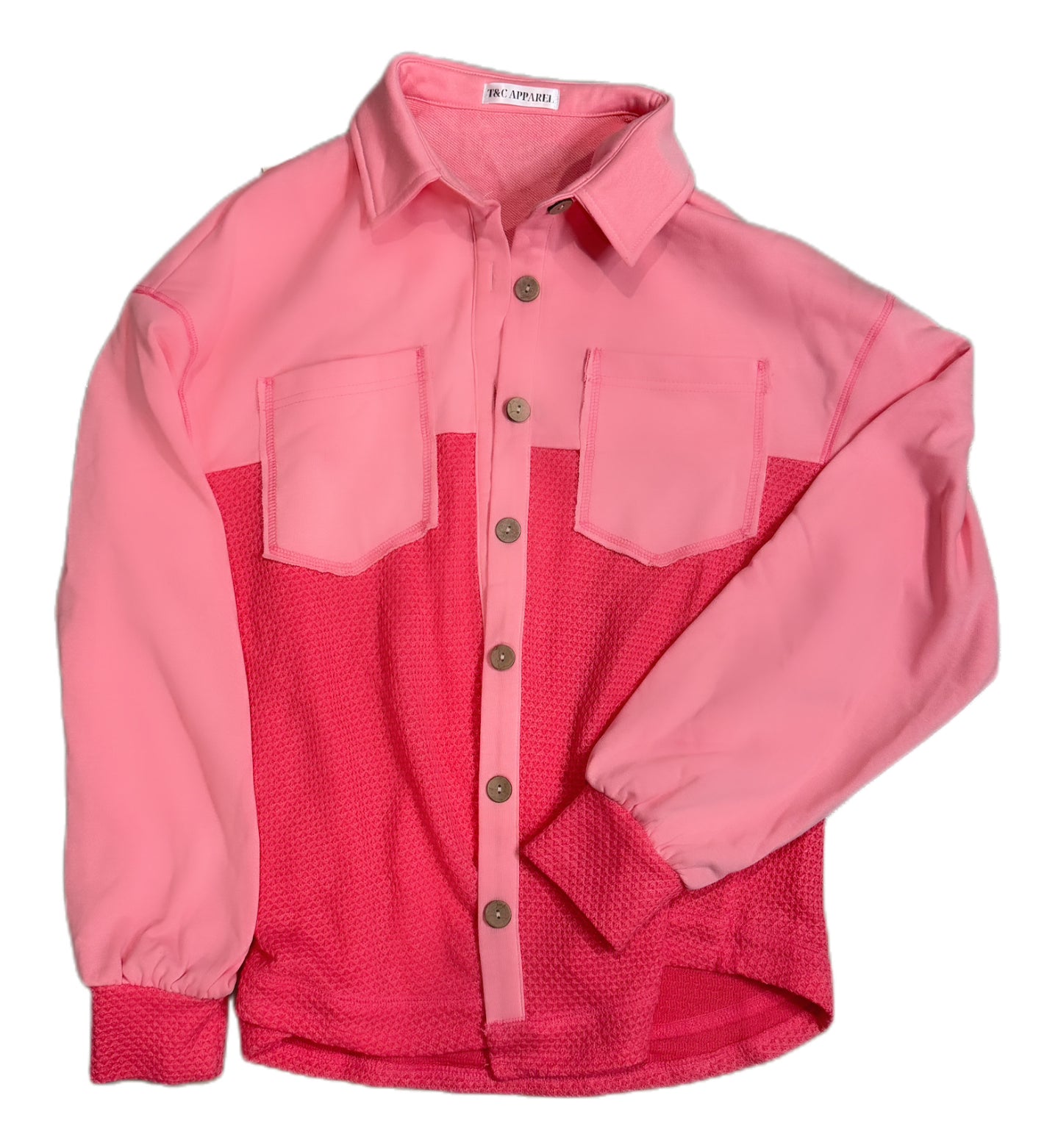 Hot Coral Shacket for tween girls 