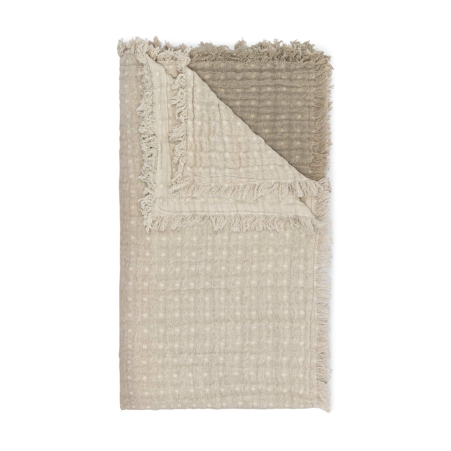 Multi-layer dove grey ombre muslin baby blanket with soft texture