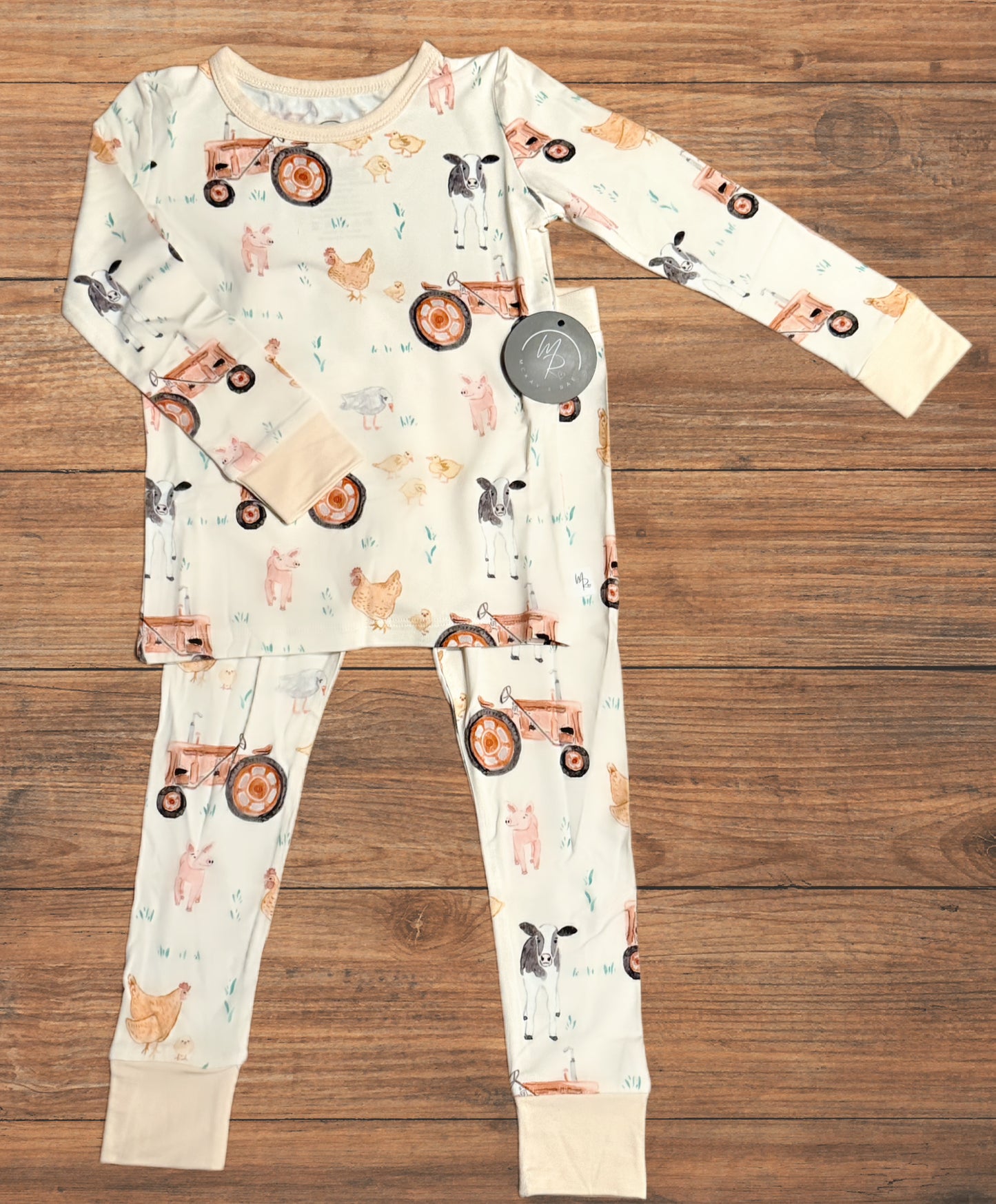 Gender Neutral Western Farm baby and toddler bamboo pajamas